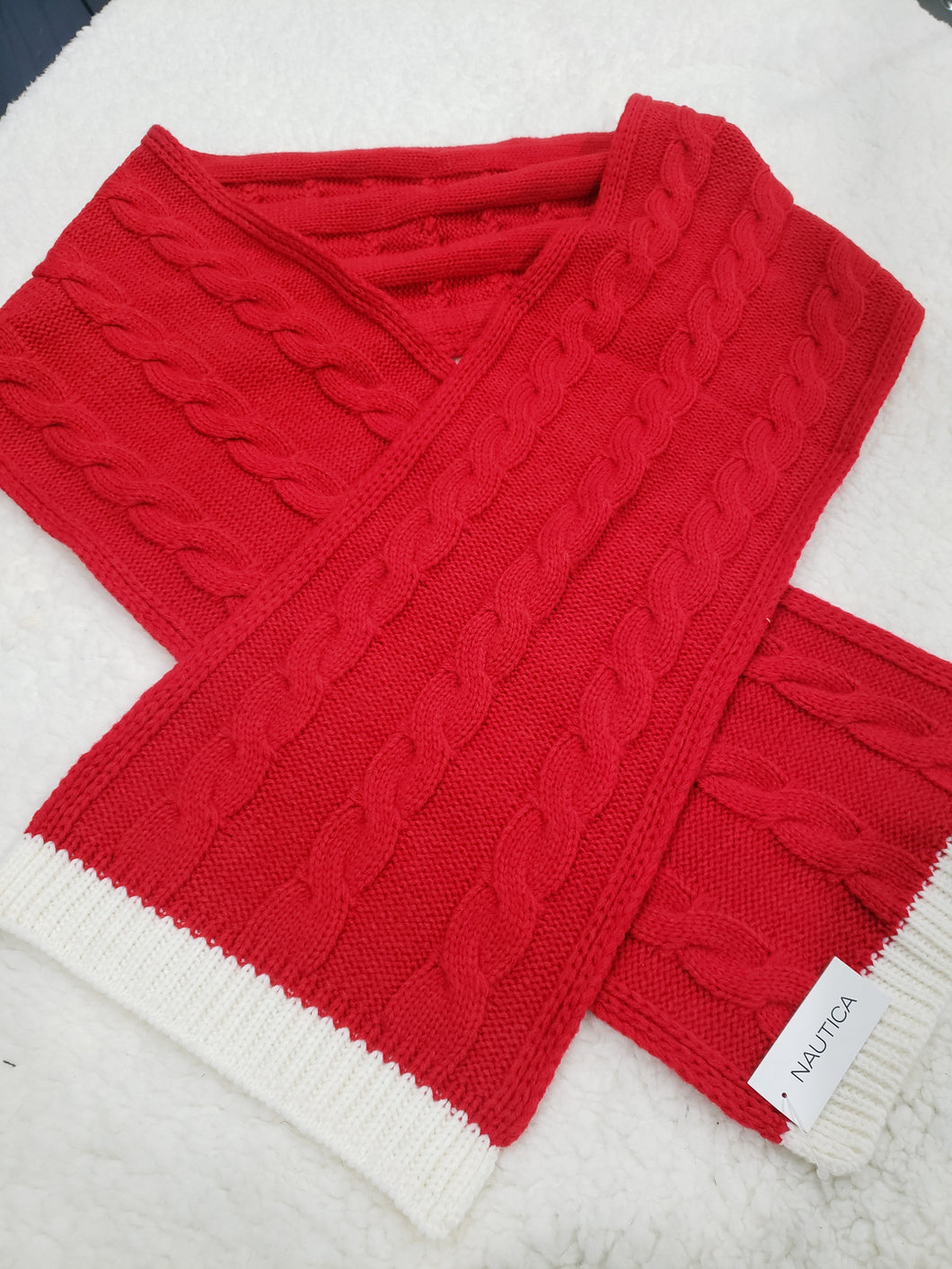 Nautica scarf authentic Red and White