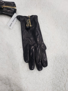Real leather Mk Authentic Gloves gld