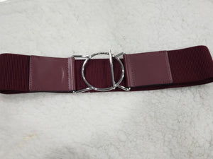 Designer Leather/Elastic stretch Belt