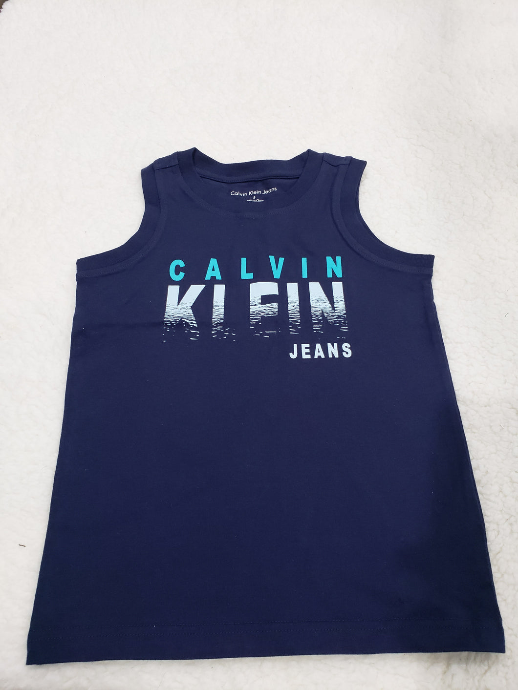 Calvin Klein boys sleeveless tshirt 5t navy