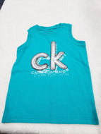 Calvin Klein boys sleeveless tshirt 5t teal blue