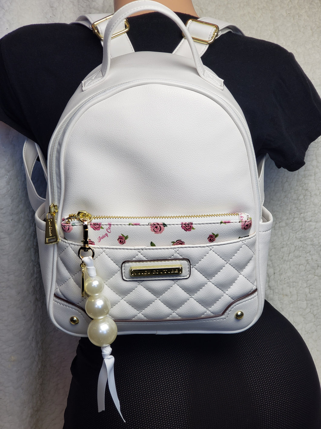 Juicy Couture backpack/wallet white